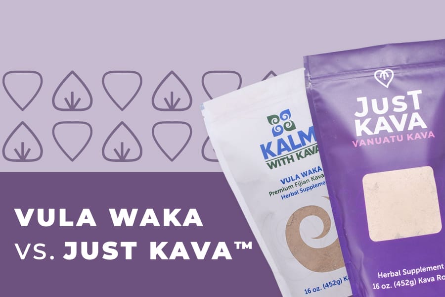 Kalm with Kava Vula Waka vs. Just Kava™ graphic
